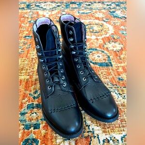 Ariat Heritage Lacer II Western Leather Boot with Kelties Black Size 9 C (wide)